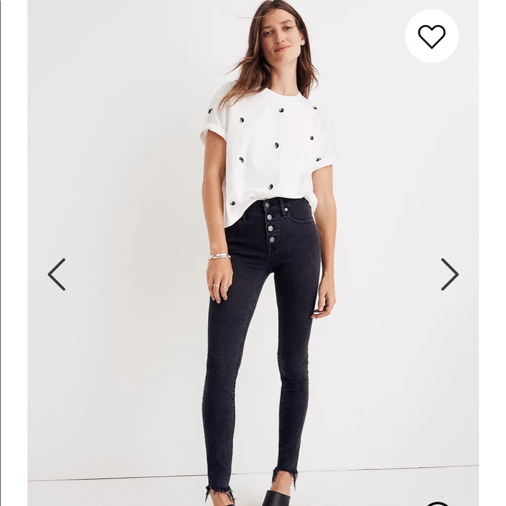 Madewell 9" high-rise skinny jeans in black